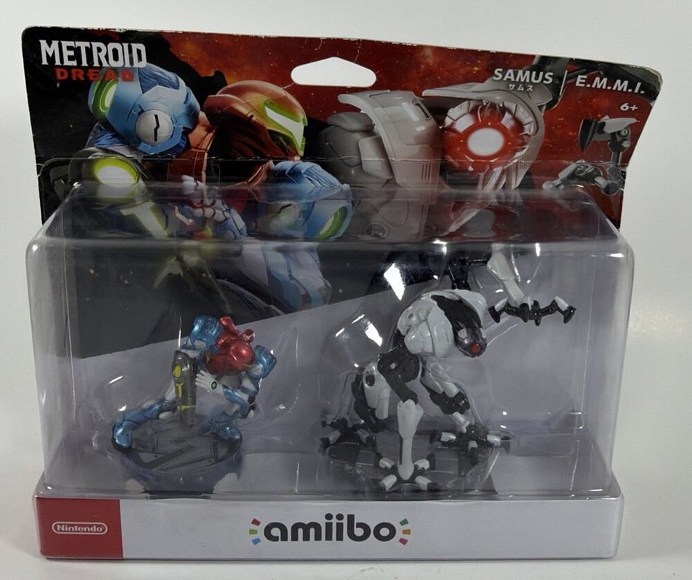 Nintendo amiibo Metroid Dread - Samus and E.M.M.I. Figures (2 Pack Set) - New